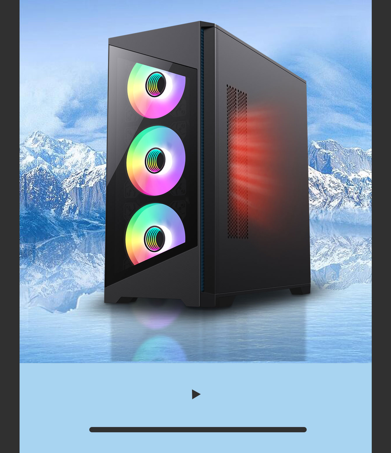 Gamemax Destroyer TGB Black USB3.0 Tempered Glass Micro ATX Tower